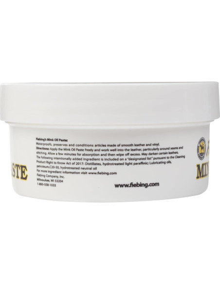 Aceite de visón Fiebing 170 g - Limpiador y acondicionador cuero