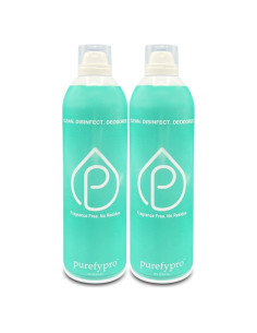 Spray Desinfectante Aerosol Purefy 396ml x2 - Elimina 99.9999% Germenes