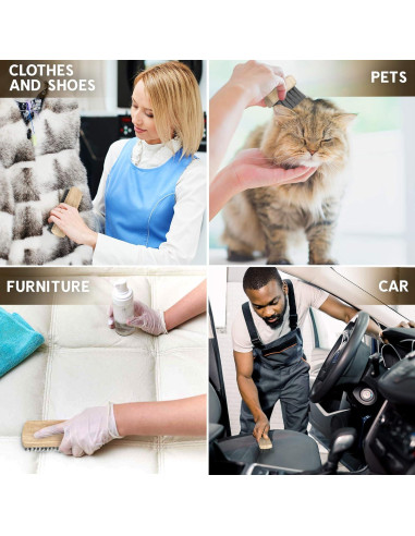 Cepillo de Lint de Madera Clara KONEX - Removedor de Pelos 15.24cm