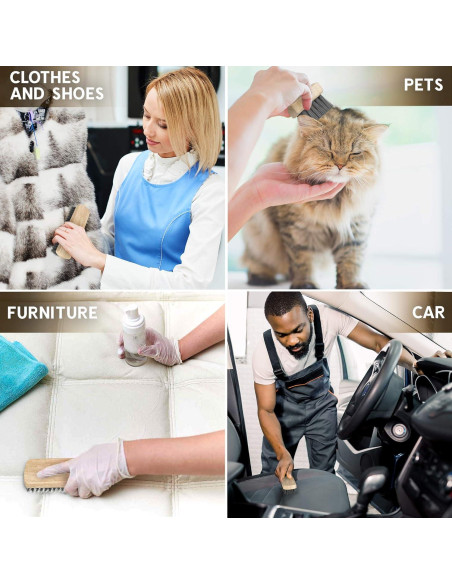 Cepillo de Lint de Madera Clara KONEX - Removedor de Pelos 15.24cm