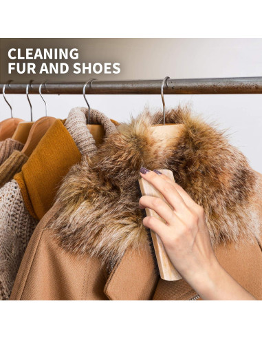 Cepillo de Lint de Madera Clara KONEX - Removedor de Pelos 15.24cm