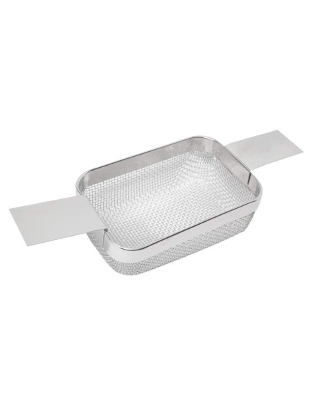 Canastilla de Malla Fina de Acero Inoxidable 10x8x9.7 cm para Ultrasonido