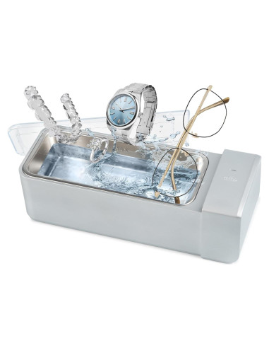 Limpiador Ultrasónico de Joyas Swx 600ml Portátil Gris