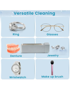 Limpiador Ultrasónico de Joyas Swx 600ml Portátil Gris 2