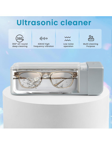 Limpiador Ultrasónico de Joyas Swx 600ml Portátil Gris