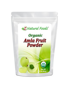 Polvo de Fruta Amla Orgánico Z Natural Foods 450g - Antioxidante
