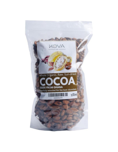 Semillas de Cacao Crudo Orgánico Kovafood 0.91 kg - Chocolate Casero