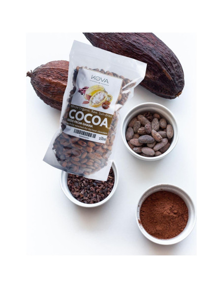 Semillas de Cacao Crudo Orgánico Kovafood 0.91 kg - Chocolate Casero