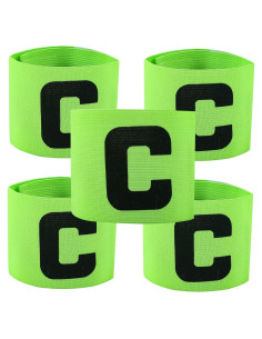 Banda de Capitán de Fútbol Ajustable Genérico Verde 32.8x6.9cm