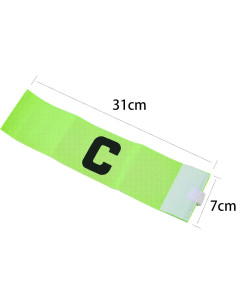 Banda de Capitán de Fútbol Ajustable Genérico Verde 32.8x6.9cm 2