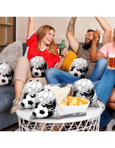 Bolsas de Cuerda para Fútbol Xuhal - 24 Pcs - Negros y Blancos