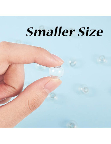 50 Mini Botellas de Vidrio 12mm PH PandaHall con Tapas de Latón