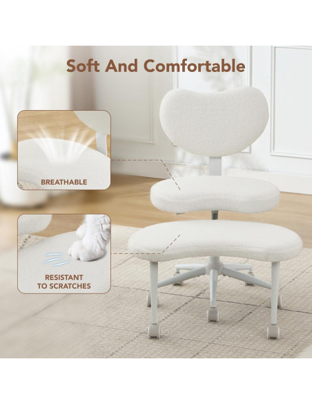 Silla Ergonómica Giratoria 360 LEADER CATTLE Marfil