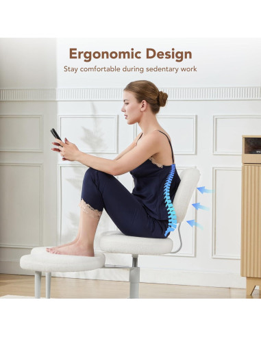 Silla Ergonómica Giratoria 360 LEADER CATTLE Marfil