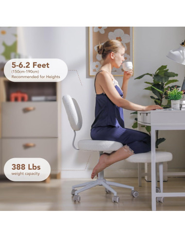 Silla Ergonómica Giratoria 360 LEADER CATTLE Marfil