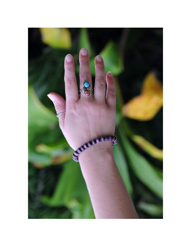 Pulsera Mala Tibetana de Oración con Perlas Curativas - Púrpura