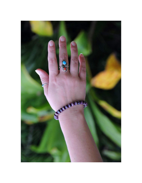 Pulsera Mala Tibetana de Oración con Perlas Curativas - Púrpura