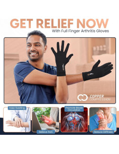 Guantes de Compresión Copper Compression para Artritis - L 2