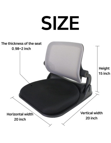 Silla de Suelo Plegable HiHip con Soporte para Espalda Vino