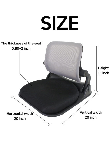 Silla de Suelo Plegable HiHip con Soporte para Espalda Vino