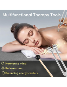 Juego de Tenores HOSDFOIER 128Hz 256Hz 512Hz Plateado 2