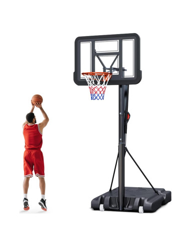 Aro de Baloncesto Portátil FAHKNS Ajustable 1.68-3.05m 44"