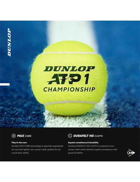 Bolas de Tenis DUNLOP ATP Extra Duty - 72 Bolas