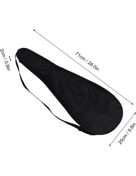Funda para Raqueta de Squash Yuecoom 71cm Acolchada Negra
