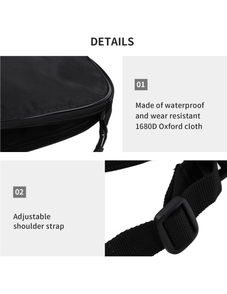 Funda para Raqueta de Squash Yuecoom 71cm Acolchada Negra