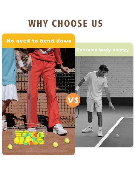 Recogedor de Pelotas de Tenis Voodans Telescópico 1.95kg