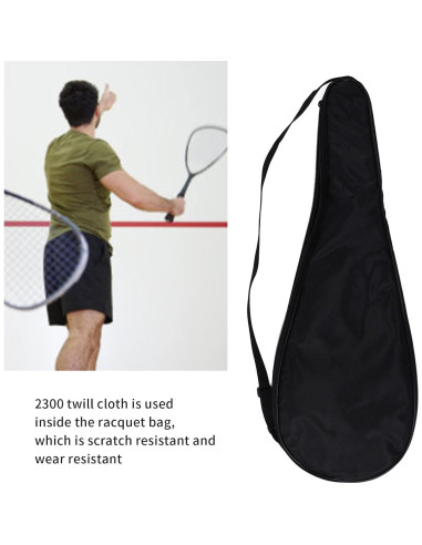 Funda para Raqueta de Squash Yuecoom 71cm Acolchada Negra