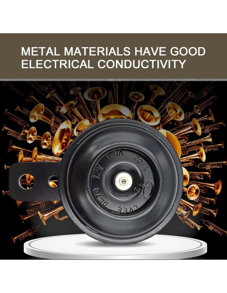 Silbato de Caracol Yumfugu 12V Universal Negro 125dB