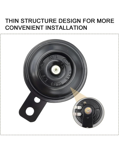 Silbato de Caracol Yumfugu 12V Universal Negro 125dB