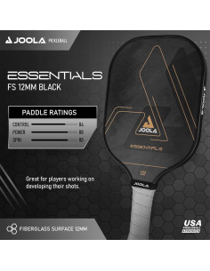 Paleta de Pickleball JOOLA Esenciales Negra - Fibra de Vidrio 2