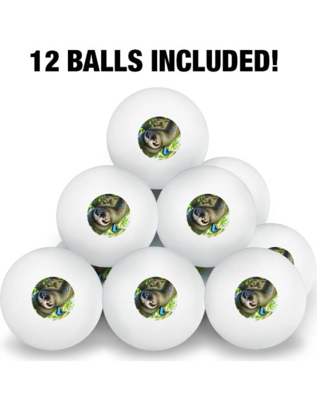 Pelotas de Ping Pong 3 Estrellas thejq - Paquete de 12 con Bolsa