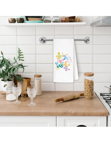 Toallas de Cocina Exqcom Mariposa 40x60 cm Decorativas