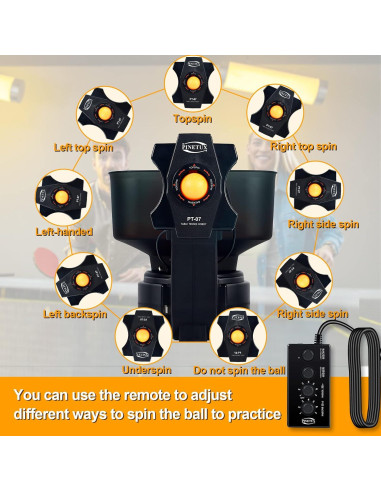 Robot Lanzador de Pelotas de Ping Pong ZXMT PT-07 Avanzado