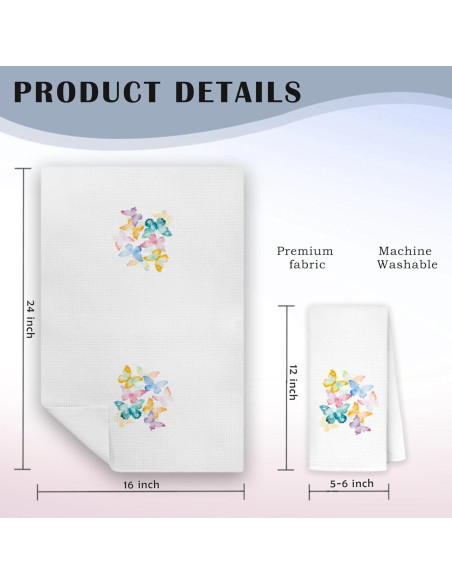 Toallas de Cocina Exqcom Mariposa 40x60 cm Decorativas