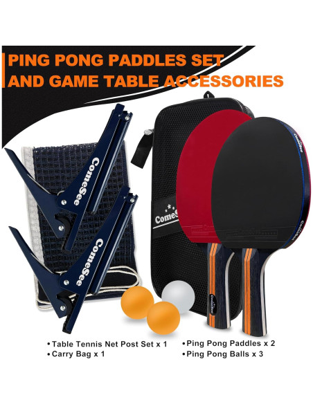 Conjunto de Tenis de Mesa Comesee CS-111 con Red y Palas