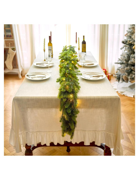 Guirnalda Navideña de Pino Norfolk 2.74 m con Luz LED Noiclub