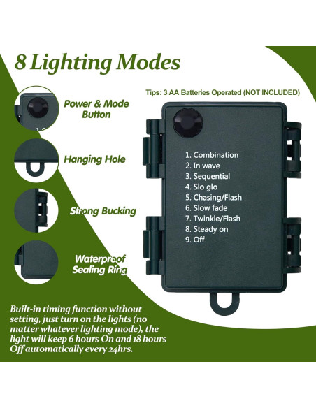 Guirnalda Navideña de Pino Norfolk 2.74 m con Luz LED Noiclub