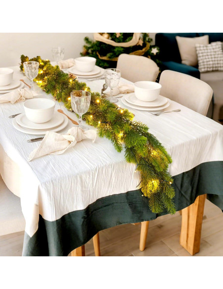 Guirnalda Navideña de Pino Norfolk 2.74 m con Luz LED Noiclub