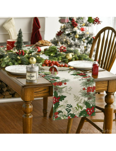 Caminito de Mesa Artoid Mode 33x183 cm Verde Poliester 2