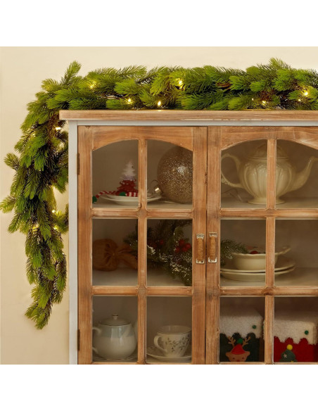 Guirnalda Navideña de Pino Norfolk 2.74 m con Luz LED Noiclub