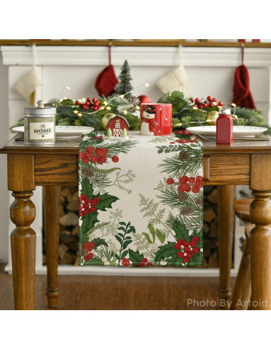 Caminito de Mesa Artoid Mode 33x183 cm Verde Poliester