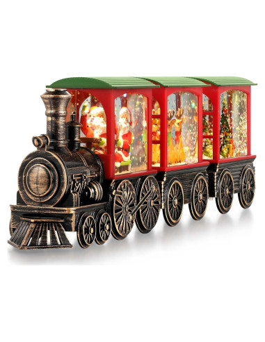 Globo de Nieve de Tren Gorrzai con Temporizador 6H y Luces