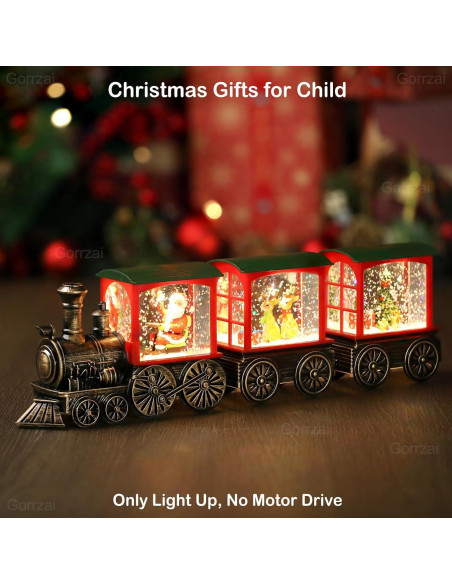 Globo de Nieve de Tren Gorrzai con Temporizador 6H y Luces