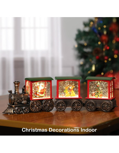 Globo de Nieve de Tren Gorrzai con Temporizador 6H y Luces