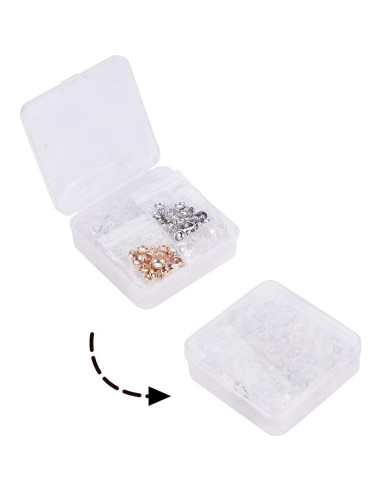 50 Mini Botellas de Vidrio 12mm PH PandaHall con Tapas de Latón