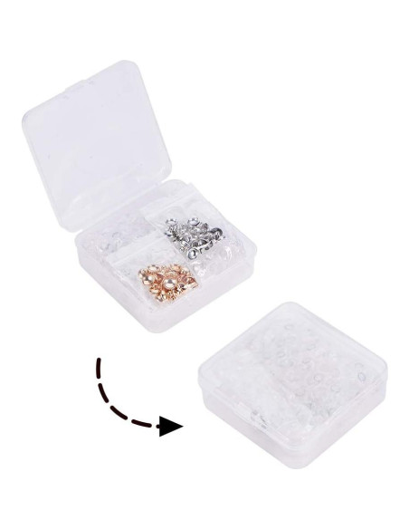 50 Mini Botellas de Vidrio 12mm PH PandaHall con Tapas de Latón